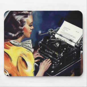 Go away! I'm writing! Mouse Pad