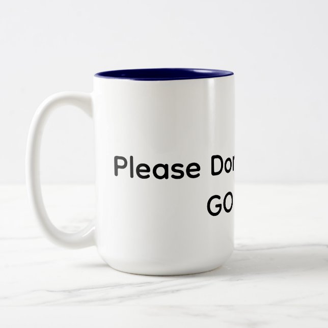 Go Away!  Two-Tone Coffee Mug (Left)