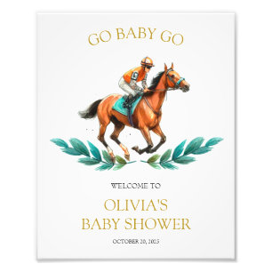 Go Baby Go, Horse baby shower welcome sign