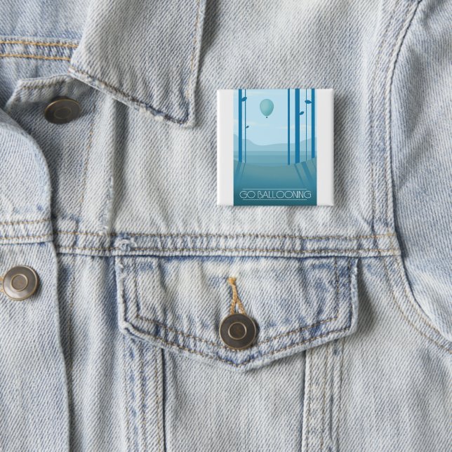 Go Ballooning 15 Cm Square Badge (In Situ)