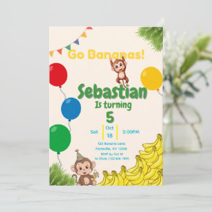 Go Bananas- A Bunch of Fun Invitation