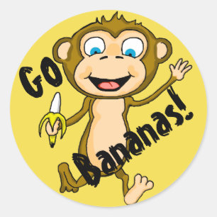 Go Bananas Classic Round Sticker
