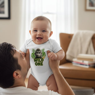 "Go Bananas" Jungle Gorilla Romper Baby Bodysuit