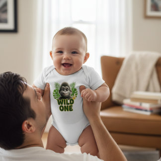 "Go Bananas" Jungle Gorilla Romper Baby Bodysuit