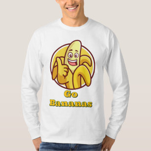 Go Bananas! Long Sleeve T‑Shirt   Fun Graphic Tee 