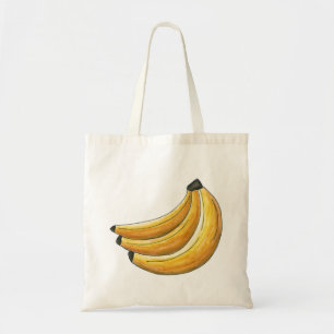 Go Bananas Yellow Banana Bunch Fruit Tote Bag