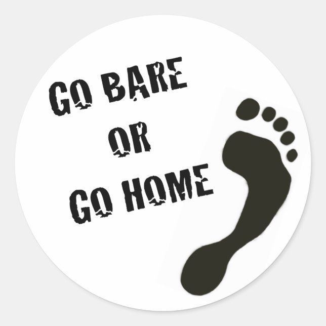 Go Bare or Go Home Sticker (Front)