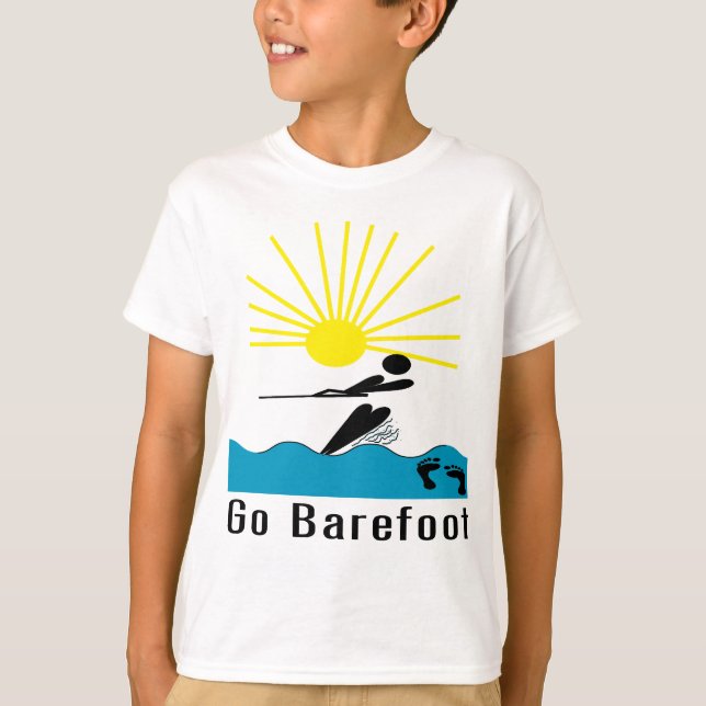 Go Barefoot - Barefoot Water Skiing T-Shirt (Front)
