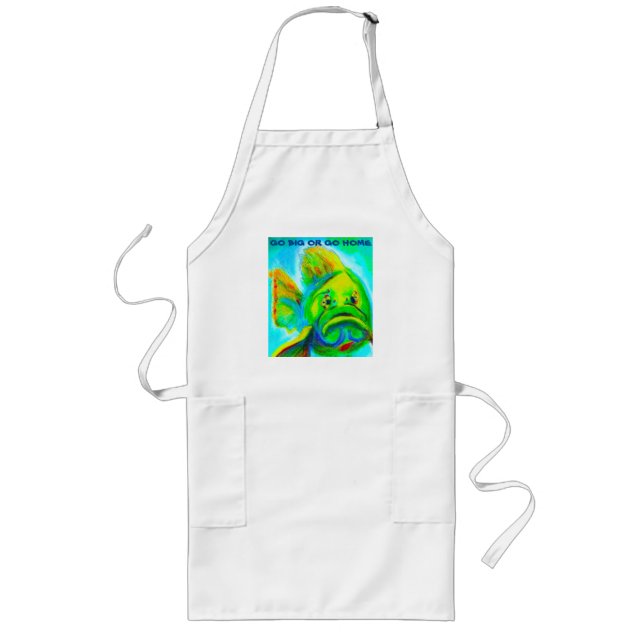 Go Big or Go Home Goliath Grouper Long Apron (Front)
