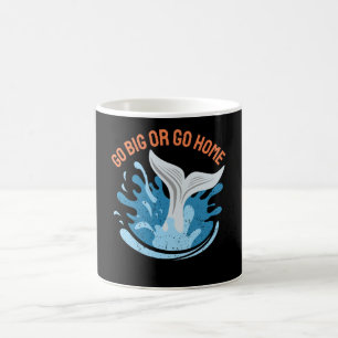 Go Big Or Go Home Swimmer Design Coffee Mug