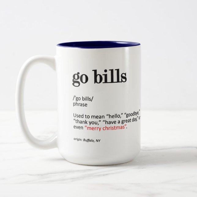 Go Bills Encyclopaedia Entry - Mug (Left)