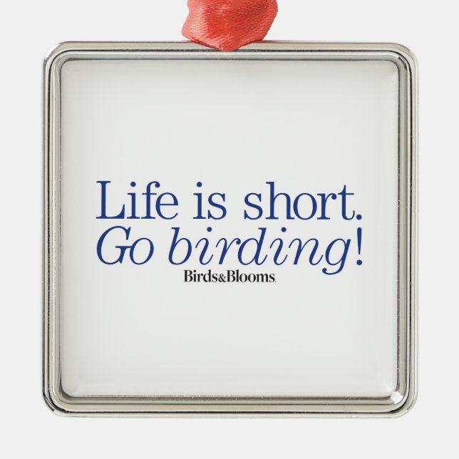 Go Birding! Metal Tree Decoration (Front)