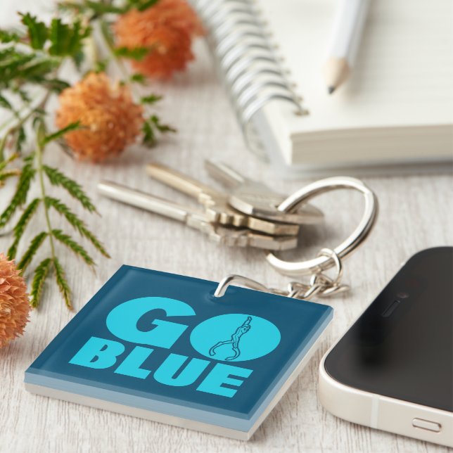 Go blue  key ring (Front Right)