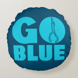 Go blue round cushion