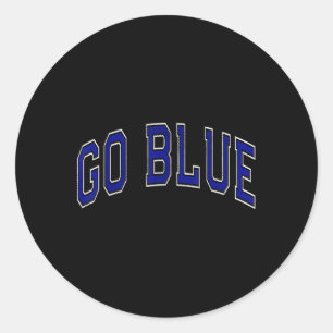 Go Blue Summer Camp Team Competition Colour Event  Classic Round Sticker