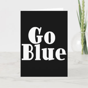 Go Blue Team Spirit Gear Color War Royal Blue Wins Card