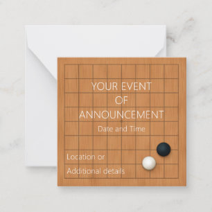 Go Board Baduk Weiqi Mini Notecard