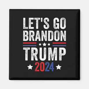 Go Brandon Trump 2024 Anti Liberal Us Flag Magnet