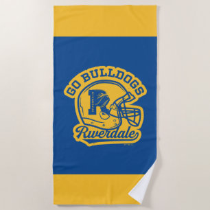 Go Bulldogs Football Helmet Icon Beach Towel