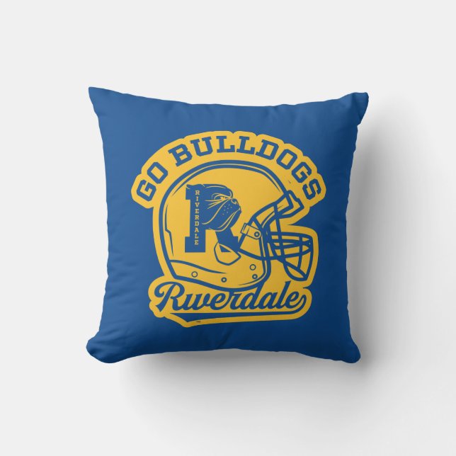 Go Bulldogs Football Helmet Icon Cushion (Front)