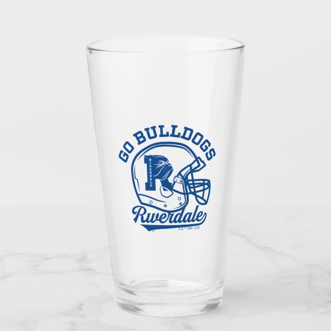 Go Bulldogs Football Helmet Icon Glass (Front)
