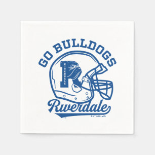 Go Bulldogs Football Helmet Icon Napkin