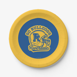 Go Bulldogs Football Helmet Icon Paper Plate