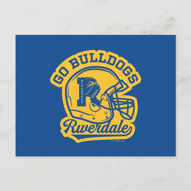 Go Bulldogs Football Helmet Icon Postcard (Front)