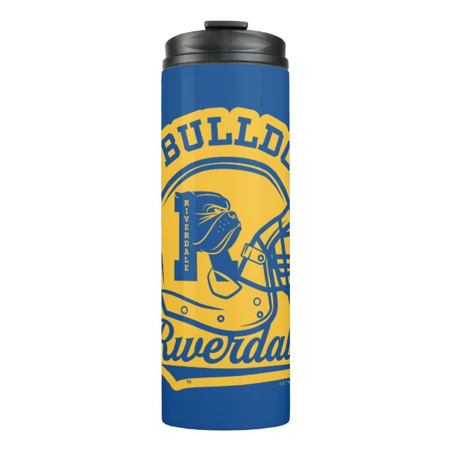 Go Bulldogs Football Helmet Icon Thermal Tumbler (Front)