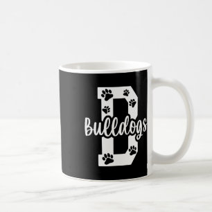 Go Bulldogs Pawprint School Mascot Spirit Football Coffee Mug