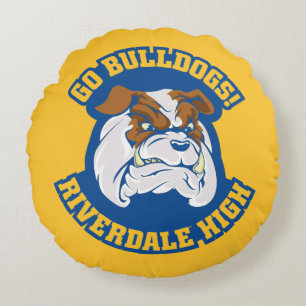 Go Bulldogs - Riverdale High Round Cushion