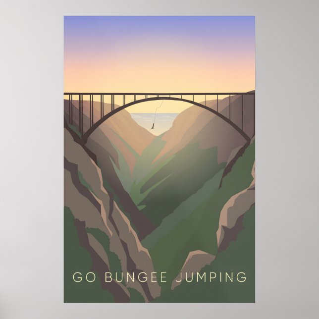 Go Bungee Jumping Travel Poster (Front)
