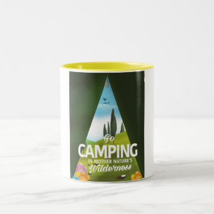 Go Camping In mother nature's wilderness Two-Tone Coffee Mug