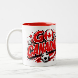 GO Canada Patriotic Soccer Fan Mug Canadian