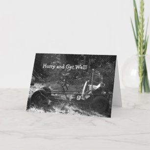 Go Cart Get Well Card
