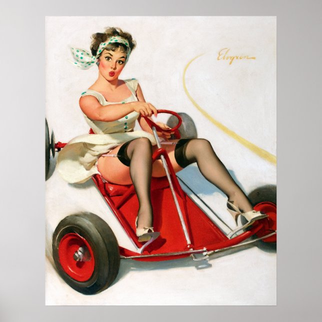 Go-cart Pin Up Poster (Front)