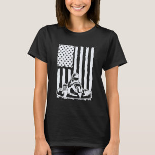 Go Cart Racer American Flag Vintage Go Cart T-Shirt
