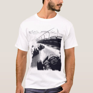 Go-Cart Racers Speeding Around the Track T-Shirt