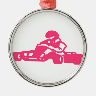 Go Cart Silhouette Metal Tree Decoration