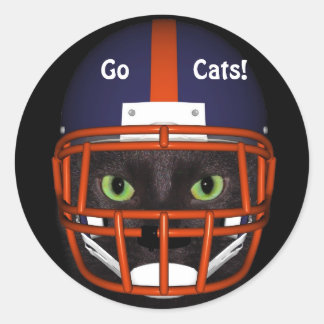 GO CATS! CLASSIC ROUND STICKER