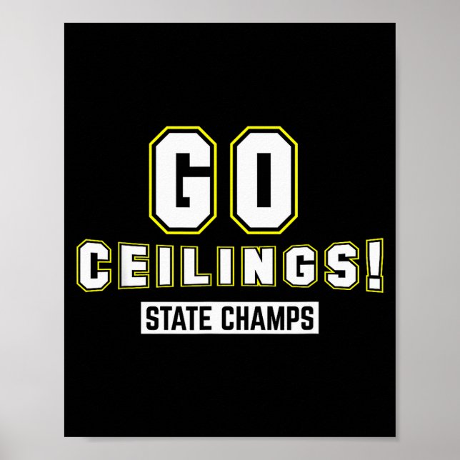 Go Ceilings Ceiling Fan Funny Halloween Costume Sh Poster (Front)