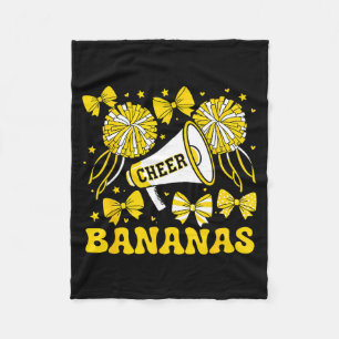 Go Cheer Bananas School Srts Fan Team Srit Name  Fleece Blanket