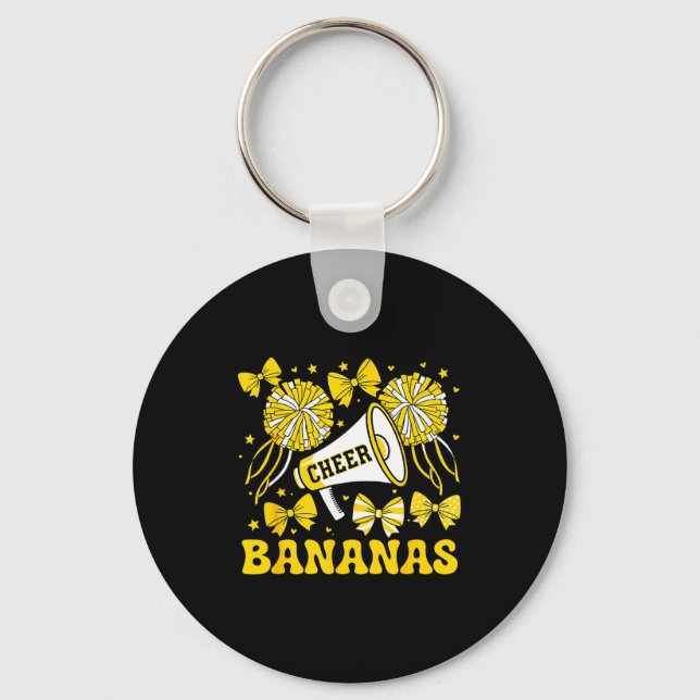 Go Cheer Bananas School Srts Fan Team Srit Name  Key Ring (Front)