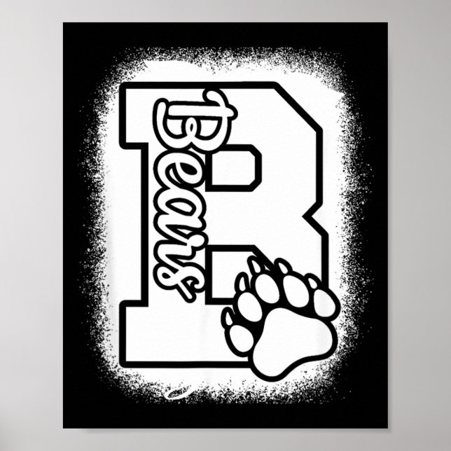 Go Cheer Bears High School Bears Back To School Poster (Front)