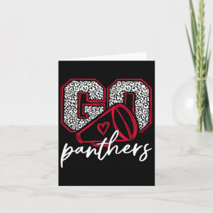 Go Cheer Panthers School Sports Name Panthers Back Card