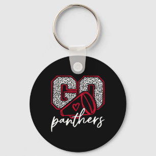 Go Cheer Panthers School Sports Name Panthers Back Key Ring