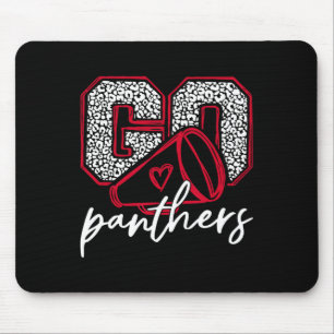 Go Cheer Panthers School Sports Name Panthers Back Mouse Pad