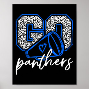 Go Cheer Panthers School Sports Name Spirit Back T Poster