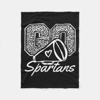 Go Cheer Spartans Sports Name Gifts Men Women Boy Fleece Blanket