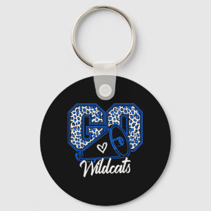 Go Cheer Wildcats High School Spirit Fan Team Back Key Ring